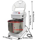 110v 40qt Commercial Spiral Dough Mixer Double-acting Double-speed Dough Mixer