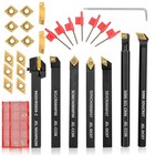 Indexable Lathe Turning Tool 21pcs Kit 5 16  8mm Shank 7 Pcs Metal Lathe Tool   