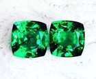 Natural Colombian Emerald Pair 18-20ct Cushion Cut Loose Gemstone Certified