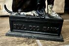 Antique J   E Stevens Cast Iron Mechanical Bull Dog Coin On Nose Bank 1880
