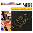 3 Sets Of 6 Guitar Strings Replacement Steel String For Acoustic Guitar 1st-6th