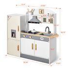 Joyldias Large Wooden Kid Play Kitchen Pretend Playset Cooking Toy Girl Boy Gift
