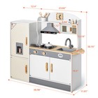 Joyldias Wooden Kids Play Kitchen Pretend Playset Cooking Toys Girls Boys Gifts