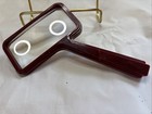 Bausch   Lomb Optical Magnifier Bakelite Magnifying Glass Maroon Vintage 1950   s