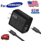 For Samsung Galaxy S22 S23 S21 65w Type Usb C Super Fast Wall Charger 3ft Cable
