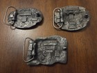 Vintage Harley Davidson Belt Buckles 1989 Made In Usa Siskiyou Lot Of 3