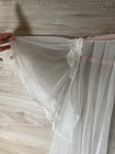 White Sheer Bridal Kimono Robe Lace Trim Puff Sleeve Fairy Romantic Angelic L