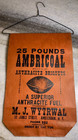 Antique Paper Bag Ephemera Ambricoal Coal Antracite Briquets Wytwal Amsterdam Ny