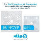65  More Coverage  Slipx Solutions White Pearl Extra Large Shower Mat  27  