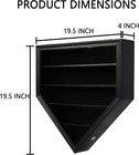 Baseball Display Case 21  Black Wood Mlb Autograph Ball Rack Holder Wall Cabinet