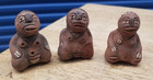 3 Pre Columbian  Style Earthenware Ceramic Figures  Fertility Deities