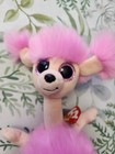 Ty Beanie Baby Boos Pink Fluffy Camilla Poodle Doodle Dog With Tags