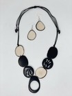 Handmade Tagua Nut Set Necklace And Earrings 