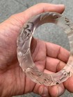 Wonderful Chinese White Crystal Hand Carved  figurer  Bangle Bracelet    