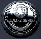 2 Oz 999 Silver Round North American Wildlife Series Bizon Proof Coin