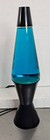 Vintage Lava Lite Lamp Midnight Series 03 Blue Liquid White 16    52oz 90s