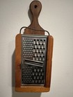 Hanging Vintage Hand Painted Flowers Wooden Cheese Grater Box With Drawer