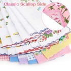 20pcs Women Vintage Floral Flowers Handkerchief 100  Cotton Square Hanky Ladies