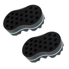 Wave Barber Hair Brush Sponge Double-side Twist Curls Coil Dreads Afro Locs 