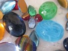 100 Vtg Glass Flat-backs Cabachons   Bombe Loose Lot Jewelry Repair Crafts Mix
