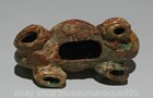 5 6  Old Chinese Bronze 24k Gold Gilt Dynasty Dragon Beast Statue Sculpture