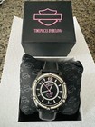 Harley Davidson Black And Pink Women   s Watch Bulova 78l113