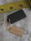 Coach Mini Black   Metal Gold Hang Tag Purse Charm - Key Chain - Key Fob   New