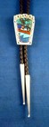 Navajo Sterling Silver Multistone Inlay Bolo Tie Signed Teme Cord Tips 33g