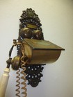 Old Scandinavian  Ornate Cast Iron  Wall Telephone  Unusual Form  seldom Seen 