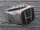 Honda  h  Silver Chrome Ring Size  9 Nos Unique Logo Hi-quality Class