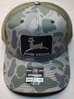 John Deere Black Patch Richardson 112 Trucker Hat Snapback Marsh Duck Camo loden