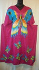 Women African Drawstring Maxi Kaftan Dress Dashiki Boho Hippie Pink Free Size