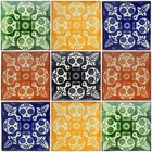 100 Day Of The Dead Mexican Talavera Tiles 4x4  Tiles Skull Dia De Los Muertos