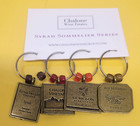 4 Pc  Chalone Wine Estates Party Wine Glass Charm Marker Set Nos Deal Of Month