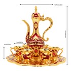 Vintage Metal Turkish Coffee Pot Set Turkish Tea Set With 6 Luxury Coffee Cups