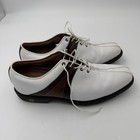 Footjoy Icon Golf Shoes Mens 11 5 White Brown 52155