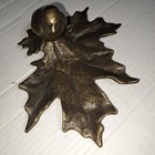 Vintage Scott Nelles Bird On Leaves 1983 Bronze Sculpture Signed Dated 9 x7 x5 