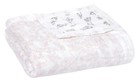 Aden Anais Silky Soft Dream Blanket French Floral Pink White Baby Girl New