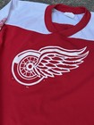 Vintage 90s Made In Usa Youth Detroit Red Wings Nhl Hockey Jersey Size Large