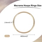 4pcs Dream Catcher Rings Metal Floral Hoops 2 Inch Macrame Hoops Ring Gold