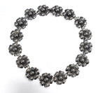 Vintage Signed Taller Cba Mexico Taxco 925 Sterling Silver Flower Link Necklace
