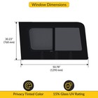 Brixwell 1290mm X 768mm Glass Window For Mercedes Sprinter  Passenger Side Third