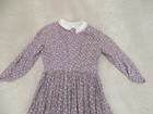 Civil War Reanactment Ladies Daydress Purple Floral Button Up Size S