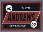 David Andrews Signed Auto Custom Card Lscm Coa New England Patriots