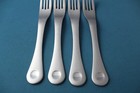Robert Welch Pendulum Salad Forks  set Of 4  Stainless Satin New 6 3 4 