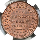 1841 Ht-16 R-1 Ngc Ms 64 Rb Daniel Webster Hard Times Token