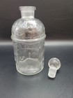 Vintage 1960s Guerlain Bee Embossed Glass Perfume Bottle Empty France 6 4 