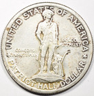 1925 Lexington-concord Commem Silver Half Dollar  Toned With Orig  Pine Box Unc 