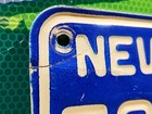 1983 Nevada Motorcycle License Plate 79866 Debossed White On Blue