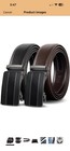 Men Belt 2 Pack Leather Ratchet Belt Easy Click Slide For Men 1 3 8 cut For F   